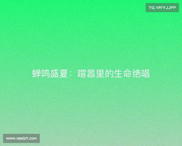 蝉鸣盛夏：喧嚣里的生命绝唱